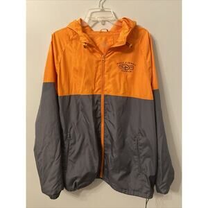 Disney Parks Walt Disney 1971 World Orange/ Gray Windbreaker Jacket Size Large